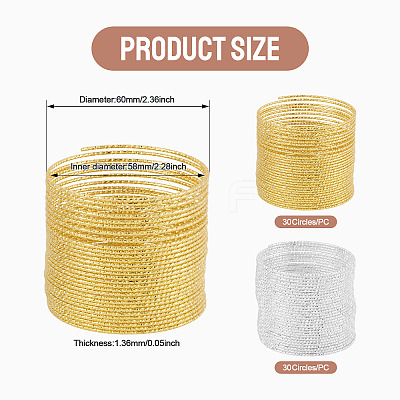 2Pcs 2 Colors Textured Iron Memory Beading Wire for Wire Wrap DIY Jewelry Making MW-TA0001-06C-1