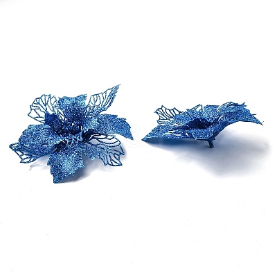 Plastic Glitter Artificial Flower HJEW-R124-02-1