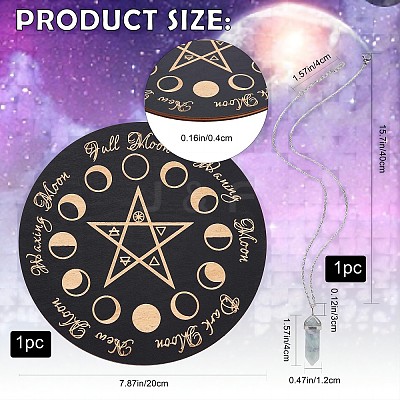 DIY Star Pattern Pendulum Board Dowsing Divination Making Kit DIY-CN0002-36-1