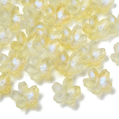 30Pcs Electroplate Transparent Glass Beads GLAA-YW0005-02E-1