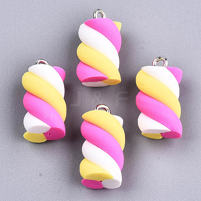 Handmade Polymer Clay Charms X-CLAY-T016-83E-1