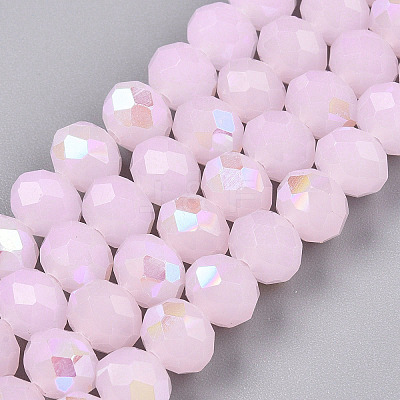 Electroplate Glass Beads Strands EGLA-A044-J8mm-L02-1