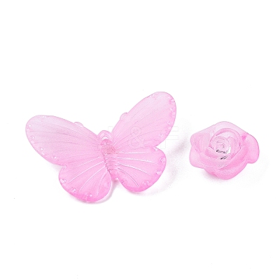 Transparent Acrylic Beads OACR-H039-04F-1