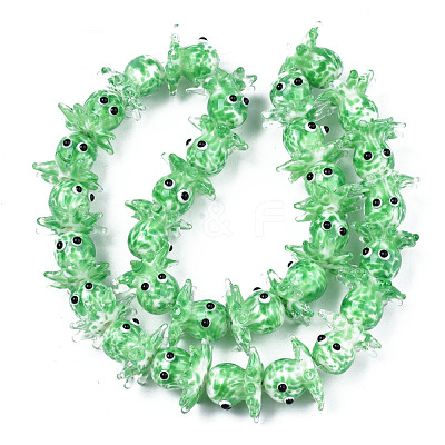 Handmade Bumpy Lampwork Beads Strands LAMP-N021-37B-1