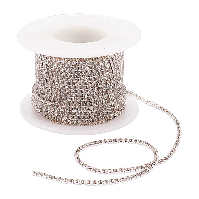 Brass Rhinestone Strass Chains CHC-T001-SS6-01S-1