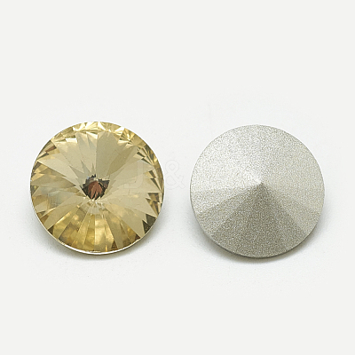 Pointed Back Glass Rhinestone Cabochons RGLA-T086-8mm-04-1