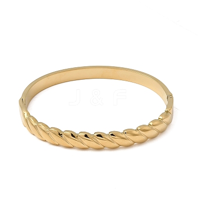 304 Stainless Steel Hinged Bangles for Women BJEW-B168-13G-1