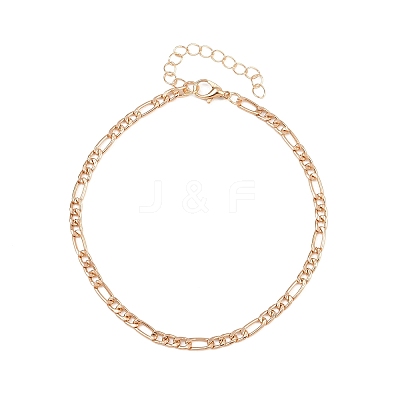 Alloy Colorful Rhinestone Chain 3 Layered Anklets for Women AJEW-A069-01A-G-1