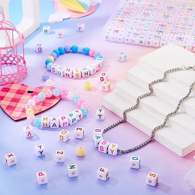 264Pcs 28 Styles Opaque & Transparent Acrylic Beads OACR-TA0004-78-1