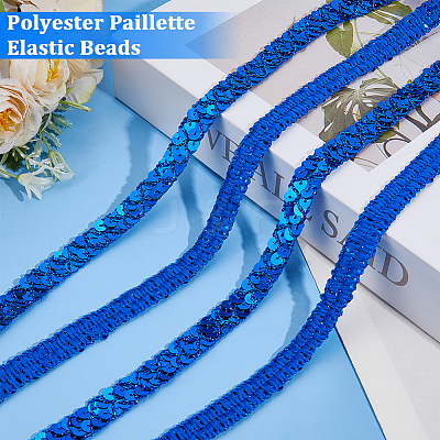 13M Polyester Paillette Elastic Beads OCOR-WH0079-169A-1