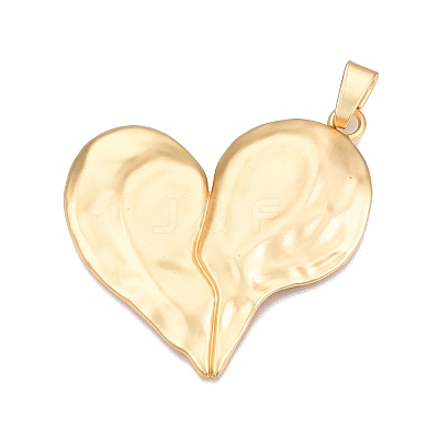 Heart Rack Plating Alloy Big Pendants FIND-N005-53G-1