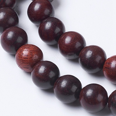 Natural Burmese Rosewood Beads Strands WOOD-J001-03-6mm-1