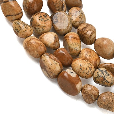Natural Picture Jasper Beads Strands G-C286-A07-1