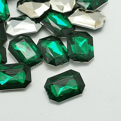 Imitation Taiwan Acrylic Rhinestone Cabochons GACR-A010-18x25mm-M-1