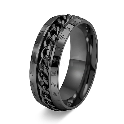 Rotatable Stainless Steel Finger Ring PW-WG0C89D-20-1