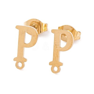 Ion Plating(IP) 304 Stainless Steel Stud Earrings FIND-Q103-01P-G-1