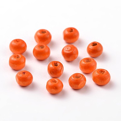 Dyed Natural Wood Beads WOOD-Q006-6mm-09-LF-1