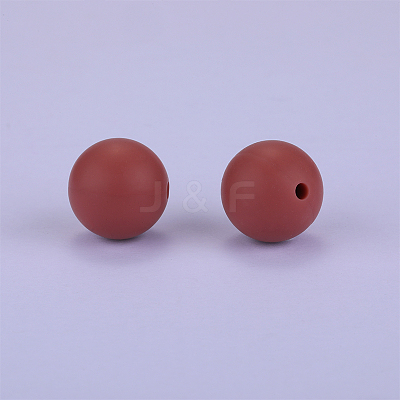 Round Silicone Focal Beads SI-JX0046A-79-1
