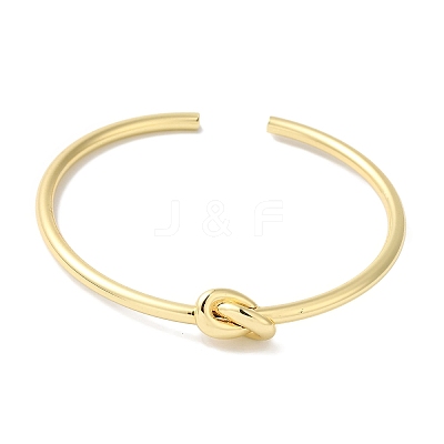 Brass Open Cuff Bangles LS-BJEW-C070-06G-1
