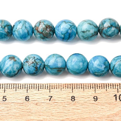 Natural Marble Beads Strands G-K211-10mm-E-1