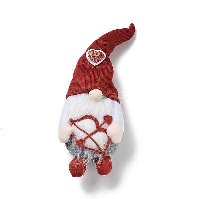 Valentine's Day Cloth Doll Gnome Figurines LS-DJEW-K021-01A-1