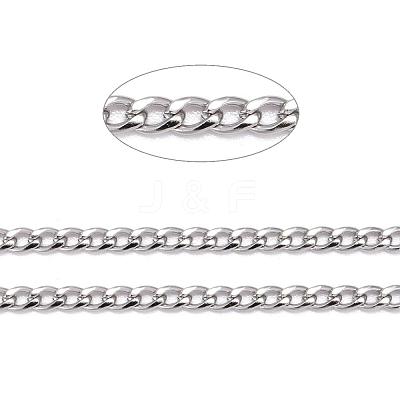 Tarnish Resistant 304 Stainless Steel Twisted Chains for Men's Necklace Making CHS-K001-86-1