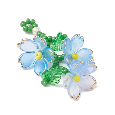 Acrylic Flower Pendants PALLOY-TA00252-1