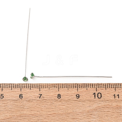 Brass Micro Pave Cubic Zirconia Stud Earring Findings CU-CBA4618-01P-05-1