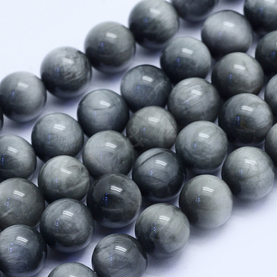 Natural Hawk's Eye Beads Strands G-L478-03-10mm-1