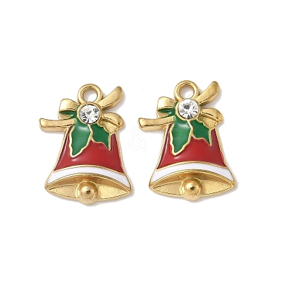 304 Stainless Steel Enamel Pendants STAS-L300-012G-07-1