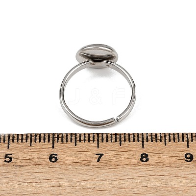 304 Stainless Steel Cuff Ring Components STAS-D372-05P-01B-1