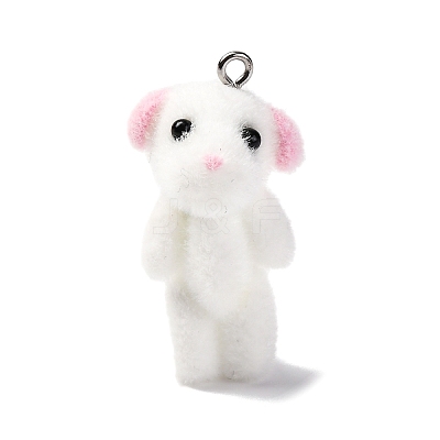 Flocky Resin Pendants RESI-Q011-02A-1