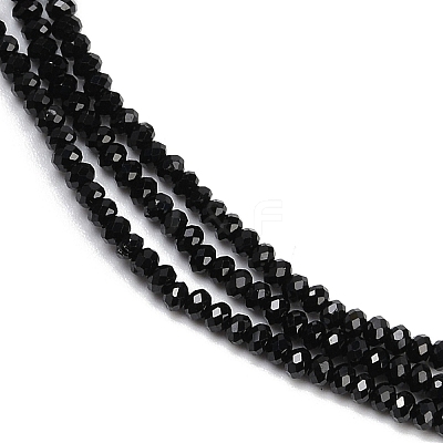 Natural Black Spinel Beads Strands X-G-P553-F08-01-1