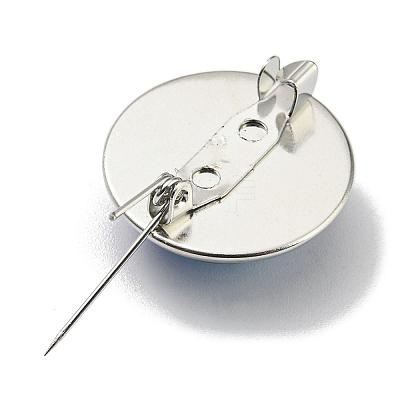 Round Glass Brooches FIND-Q096-01I-1