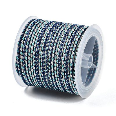 11M Polyester Braided Cord with Cotton Core & Metallic Thread OCOR-Z006-01-16-1