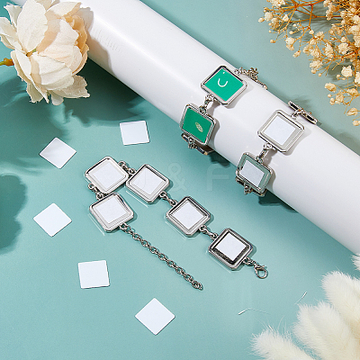 4 Sets Sublimation Blank Alloy Bracelet Making BJEW-FH0001-10A-1