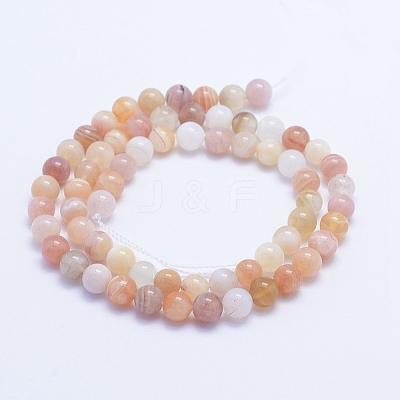 Natural Botswana Agate Beads Strands G-F530-04-4mm-1