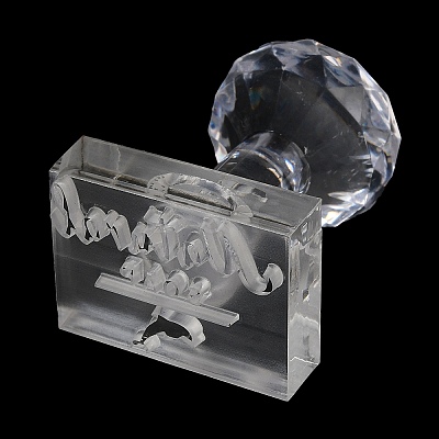 Clear Acrylic Soap Stamps with Handle DIY-XCP0002-91F-1