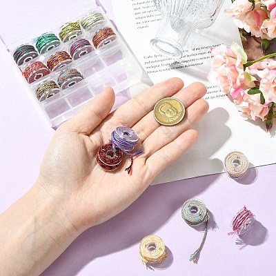 16 Rolls 16 Colors Hand Rubbed Cotton Thread Sets ST-CJ0042-001-1