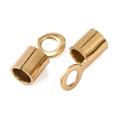 Ion Plating(IP) 304 Stainless Steel Fold Over Crimp Cord Ends STAS-P434-05B-G-1