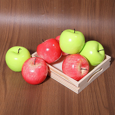 16Pcs 2 Colors Foam Imitation Apple DJEW-CA0001-42-1