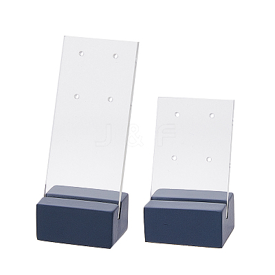 2 Sets 2 Styles 4-Hole Acrylic Earring Display Stands EDIS-FH0001-02-1