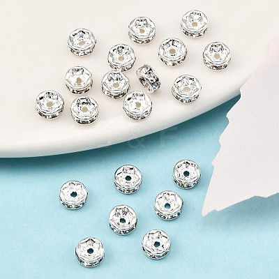 Brass Rhinestone Spacer Beads RB-A014-Z5mm-01S-NF-1