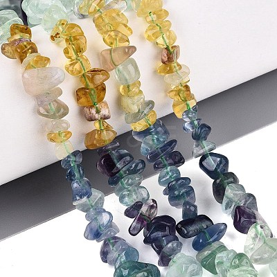 Natural Fluorite & Amethyst & Citrine(Heated) Beads Strands G-N371-02A-01-1