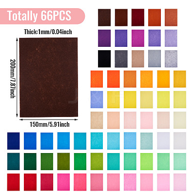 66Pcs Non Woven Fabric DIY-TAC0016-67A-1