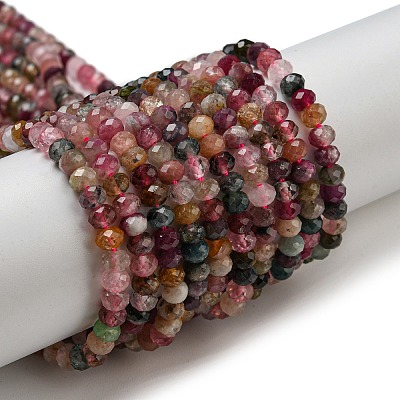 Natural Multicolor Tourmaline Beads Strands G-D0010-23D-1
