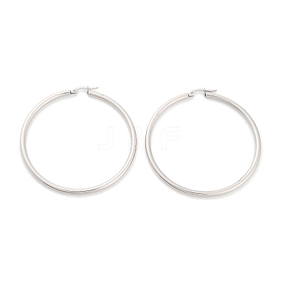 Non-Tarnish Ring 304 Stainless Steel Hoop Earrings for Women Men EJEW-B049-01I-P-1