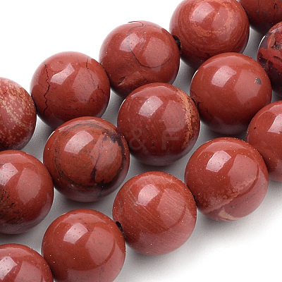 Natural Red Jasper Beads Strands X-G-S259-29-8mm-1