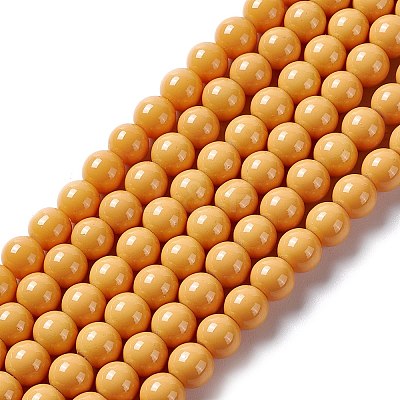 Painted Glass Bead Strands DGLA-S071-8mm-22-1