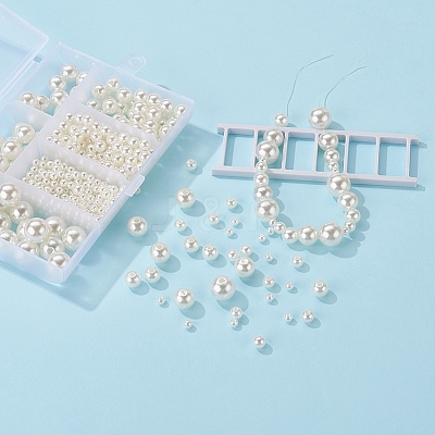 497Pcs 5 Style Imitation Pearl Acrylic Beads OACR-YW0001-08-1
